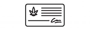 A graphic of a medical marijuana card.
