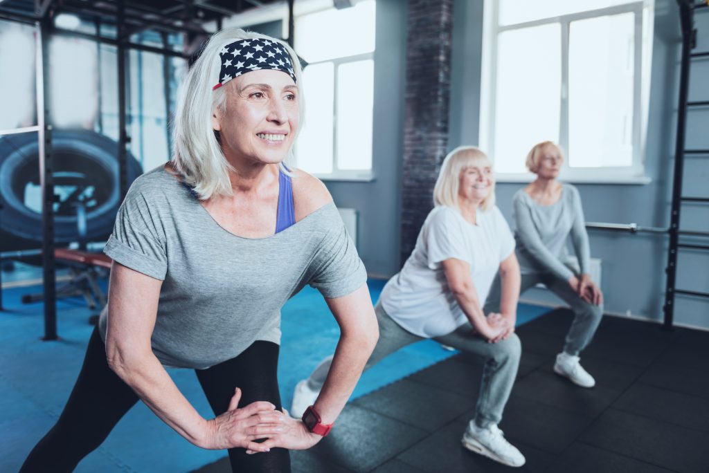 older women doing exercise for cannaboid therapy