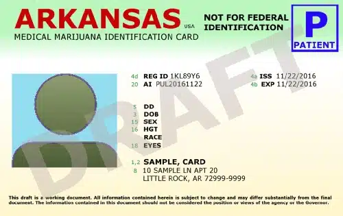 example of an Arkansas medical marijuana card