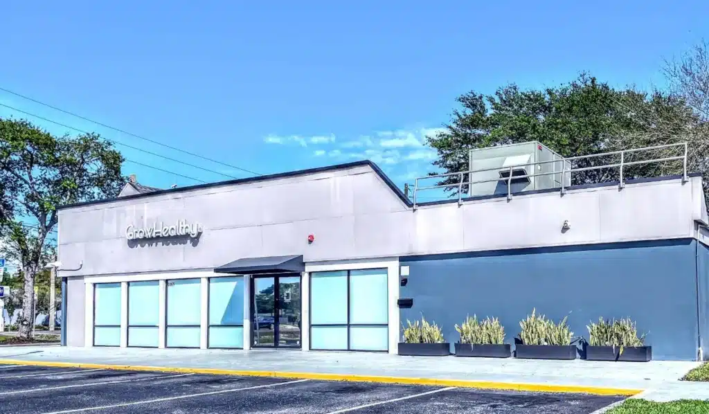 Exterior of GrowHealthy Clearwater and Largo location, a trusted Medical Marijuana Dispensary in Florida serving local patients.