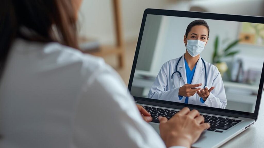 Patient attending an online telehealth appointment with a licensed physician to obtain a Medical Marijuana Card in Philadelphia.