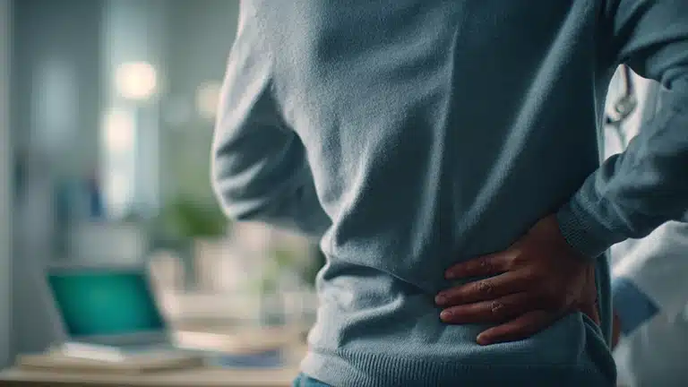 The patient experiencing is Chronic pain in the lower back.