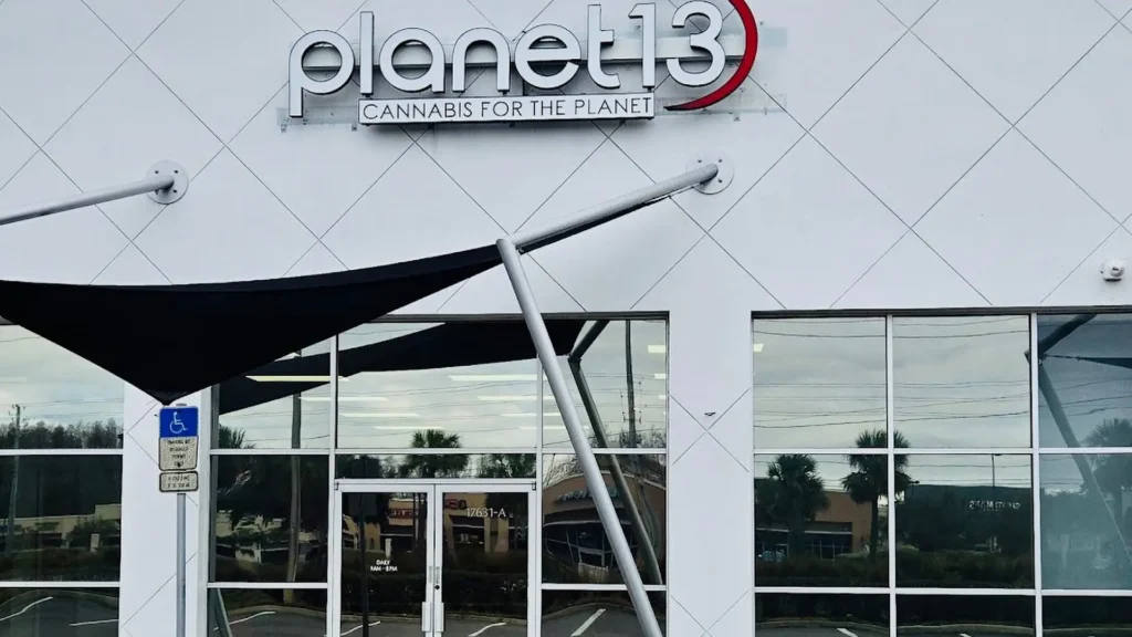 Medical Marijuana Dispensary in Florida at Planet 13 Tampa-Kennedy storefront.