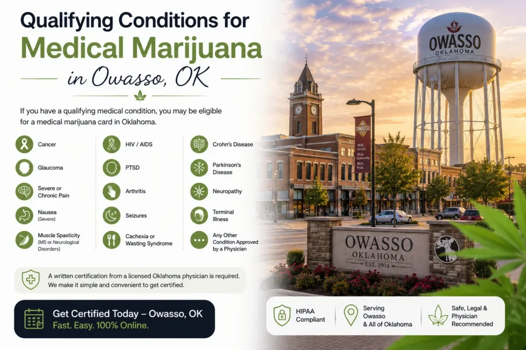 how to qualify for a medical marijuana card evaluation with a medical marijuana doctor in Owasso, OK