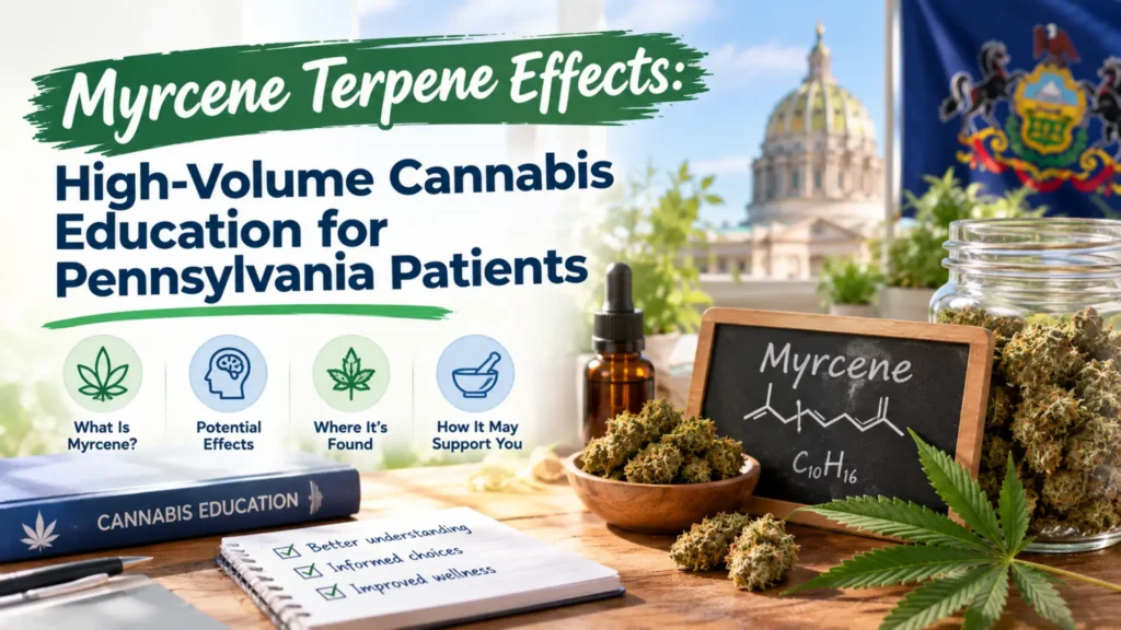 Myrcene terpene effects and cannabis education for Pennsylvania medical marijuana patients.
