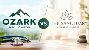 Ozark MMJ Cards vs. The Sanctuary Wellness Institute medical marijuana clinic compariso